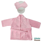 Baby Bathrobe with Hair Towel O205 | 9M | Pink